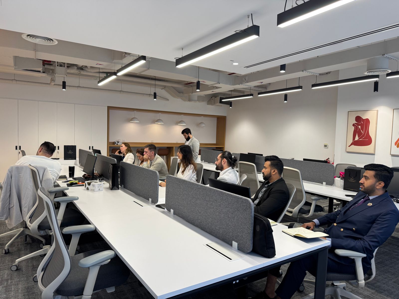 Team working together on computers