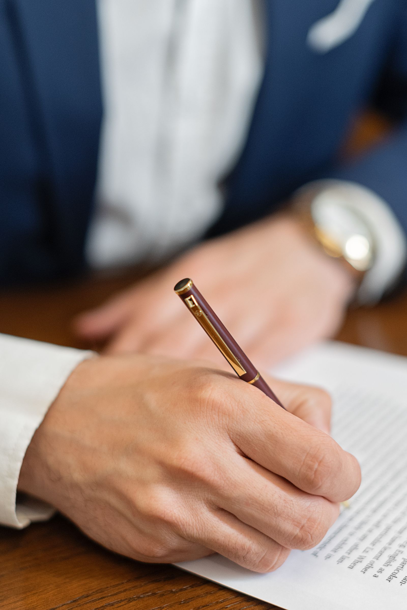 Signature on a contract form